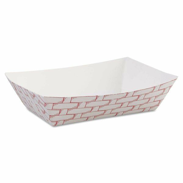 Razoredge 6 oz Paper Food Basket Tray, Red & White RA3205009
